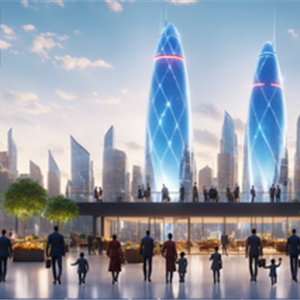 未來(lái)城市AI創(chuàng)意圖